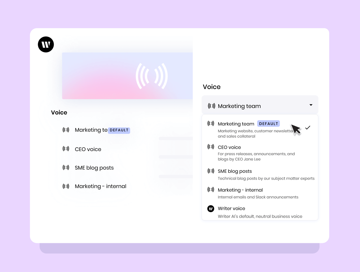 Explore our voice feature